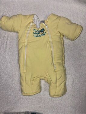 Baby Magic Sleep Suit in yellow - Double Zip Sleep Sack large 6/9m
